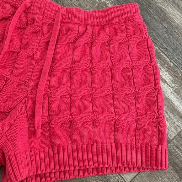 ANTHROPOLOGIE Saturday Sunday Ellyn Knit Red Sweater Shorts size large - Picture 5 of 7